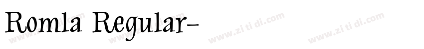 Romla Regular字体转换